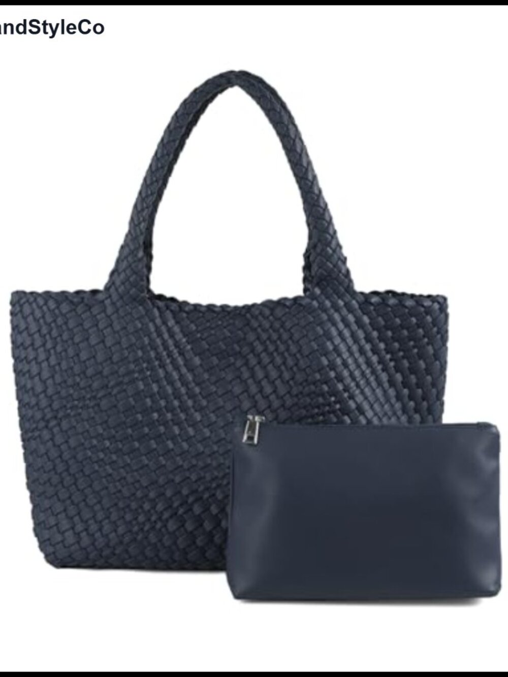 Handmade Woven Vegan Leather Tote Bag Satchel Hobo Women Shoulder Bag